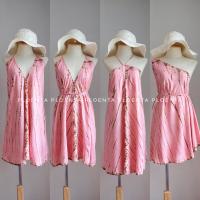 ราคา Mini beache dress เดรสสั้นสไตล์ฮาวาย เดรสไปทะเล เดรสมัดย้อม (17665726809)