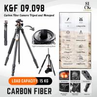 ราคา ขาตั้งกล้อง K F Concept รุ่น KF09 098 Carbon Fiber Tripod Monopod ขาล็อคฐานรุ่นใหม่ รับน้ำหนักได้สูงสุด 15 Kg (18414039764)