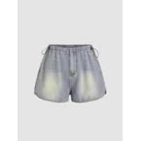 ราคา Cider Denim Mid Elastic Waist Wide Leg Shorts (20665513000)