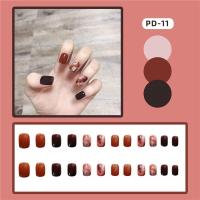 ราคา เล็บปลอมสำเร็จรูป พร้อมกาวติดเล็บ เล็บปลอมกันน้ำ ลายน่ารักๆ (20827456865)