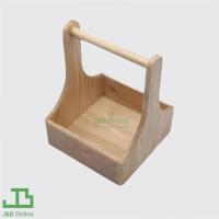 ราคา ตะกร้าซอส ตะกร้าไม้ กระเช้าไม้ กล่องไม้ ใส่เครื่องปรุง ใส่ซอส กระเช้าใส่เครื่องปรุงรส กระเช้าไม้ฉำฉาเหลี่ยม S L มี 2 สี (21261186870)