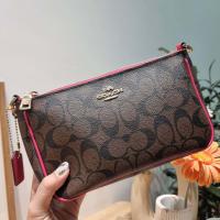 ราคา COACH TOP HANDLE POUCH IN SIGNATURE COACH สะพายข้าง คล้องแขน คล้องไหล่ (21120044138)