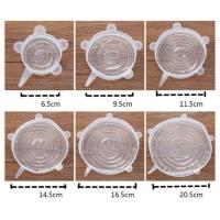 ราคา ฝาซิลิโคนครอบอาหารเซ็ต 6 ชิ้น ฝาปิดถนอมอาหาร สำหรับถนอมผัก ผลไม้ และอาหาร 6 ชิ้น เซต C033 (19695411401)