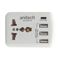 ราคา Anitech TRAVEL ADAPTER รุ่น H108UC ปลั๊กไฟมาตรฐาน มอก 1 ช่องเสียบ 3USB 1TYPE C 18W สินค้ารับประกัน 2 ปี (20492790733)