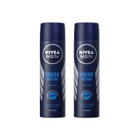 ราคา NIVEA MEN Fresh Active Body Spray นีเวีย เฟรช แอกทีฟ บอดี้ สเปรย์ สเปรย์ระงับกลิ่นกาย 150ml 2กระป๋อง (20069765306)