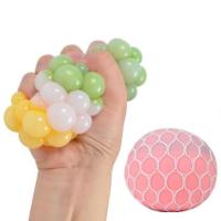 ราคา บอลบีบตาข่าย ลูกใหญ่ สีพาสเทล สีกากเพชร สีเดียว บอลบีบทะลัก ของเล่นคลายเคลียด สกุชชี่ (19916373854)