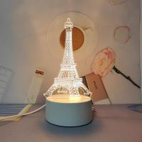 ราคา Christmas 3D Night Light Acrylic Pattern USB Creative Gift For Children And Parents LED Table Lamp For Bedroom Bedside (20689523532)