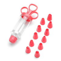 ราคา ชุดกระบอกกดแป้งคุ้กกี้ พร้อมหัวปั๊มลาย กระบอกบีบครีม พลาสติก แต่งหน้าเค้ก (20962742538)