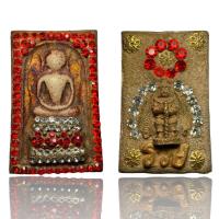 ราคา AAAB498 พระสมเด็จพิมพ์ไกเซอร์ กรุวังหน้า 2411 หลังท้าวเวสสุวรรณ ข้างปีกปักษา ฐานอักษร รวย ประดับพลอย เม็ดทอง ดอกพิกุลทอง ผงแร่ (19867435572)