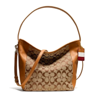 ราคา กระเป๋าถือ COACH แท้ รุ่นหรูจาก Shop ผ้าลาย Signature สายหนังแท้ มีสายยาว COACH 23702 WEEKEND PRINTED SIGNATURE SHOULDER BAG (19617227333)