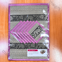 ราคา แผ่นรองจาน รองแก้วน้ำ ที่รองจาน ที่รองแก้ว แบบ 6 ที่ ทำจากเสื่อกก ทำความสะอาดได้ ของแต่งบ้าน ราคาถูก (16601562439)