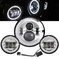 ราคา สำหรับ Harley รถจักรยานยนต์ Light Davidson Electra Glide Softail Fat Boy Touring 7นิ้วมอเตอร์ LED ไฟหน้า4 5นิ้วหมอกโคมไฟ1 (20366385602)
