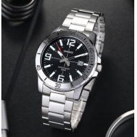 ราคา นาฬิกาข้อมือผู้ชาย Casio รุ่น MTP VD01D 1B สายแสตนเลส หน้าปัดดำ มั่นใจ ของแท้ 100 รับประกันสินค้า 1 ปีเต็ม (353299577)