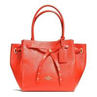 ราคา กระเป๋าถือ Coach แท้ รุ่นหรูจาก Shop หนังแท้ทั้งใบ สวยงาม ใบใหญ่ ใช้งานง่าย COACH 35838 TURNLOCK TIE TOTE IN REFINED PEBBLE LEATHER (8958505)