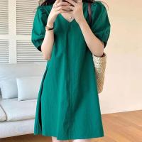 ราคา ชุดเดรสกระโปรงสั้น เดรสมินิสีน่ารักสดใส เดรสเรียบๆสไตล์เกาหลี ชุดเดรสกระโปรงใส่เที่ยวสวยๆพร้อมส่ง (15837291208)