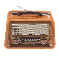 ราคา Portable Wooden Retro Radio Wireless Bluetooth Speakers HIFI Stereo AM FM Radio Player USB TF AUX MP3 (19324406431)