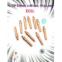ราคา Contact Tip pana 0 8 mm x 45 mm ECU หัวเชื่อม Co2 MIG MAG พานา 10 ตัว ใช้กับ สายเชื่อมไฟฟ้า และ ตู้เชื่อมไฟฟ้า ระบบ ซีโอทู (9610494615)