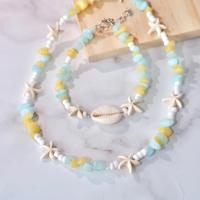 ราคา สร้อยคอไปทะเล หินสีธรรมชาติสลับปลาดาวรุ่นสุดปัง สร้อยคอ สร้อยหอย สร้อยเปลือกหอย ขายดีที่สุดในIG (18251243807)