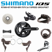 ราคา SHIMANO 105 R7020 Groupset 2x11 Speed R7070 Hydraulic Disc Brake For Road Bike R7020 Shifter R7070 Brake R7000 Front Rear Derailleur Shifter Cassette With BBR60 Bottom Bracket HG601 Chain Groupset (46
