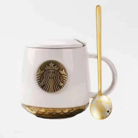 ราคา Starbuck ขาตั้งกล้อง Starbuck บุรุษและสตรีขนาดใหญ่เซรามิคคู่ถ้วยน้ำ Retro เหรียญรางวัลถ้วยพร้อมฝาช้อนแก้วกาแฟ Starbuck แก้ว Starbuck แก้ว (17238761733)