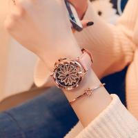 ราคา GD 8087 นาฬิกาข้อมือ นาฬิกาผู้หญิง หน้าปัดดอกไม้หมุน สายหนัง ของแท้ 100 นาฬิกา Gedi สวยโก้ จีดี้ พร้อมส่ง (595974079)