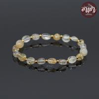 ราคา อาเป่า หินไหมทอง รูปทรงอิสระ เม็ดคั่น แร่เฮมาไทต์ Gold Rutilated Quartz ขนาด 5 7 มิล เรียกเงิน เรียกทอง กำไลหินสี กำไลหินนำโชค หินมงคล หินสีทอง (21137536176)