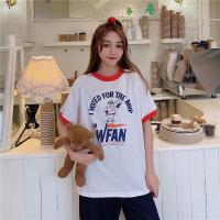 ราคา พร้อมส่ง เสื้อยืดราคาถูก เสื้อแฟชั่น ใส่สบาย ลายน่ารัก ใส่ได้ทุกแนว เสื้อยืดคอกลม สไตล์เกาหลี (3274170073)