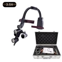 ราคา New Binocular Loupes Dental Medical Magnifier Headlight 5W Focusing LED Light Medical Headlamp (19513921538)