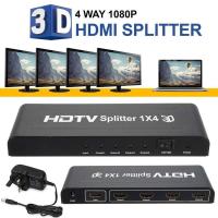 ราคา HDMI splitter เข้า1ออก4จอ FULL HD 3D 1080p เวอร์ชั่น1 4 adapter power (161568490)