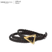ราคา Louis Montini Braided Belt เข็มขัดสายเปีย เข็มขัดผู้หญิง ถักเปีย หนังแท้ Free Size MTG11 (20356027844)