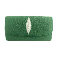 ราคา กระเป๋าสตางค์ผู้หญิงใบยาว หนังปลากระเบน สไตล์ 3 พับเลดี้ กระเป๋าสตางค์หนังปลากระเบนแท้ ทนทานเป็นเลิศ หนังแท้ 100 (20938889357)