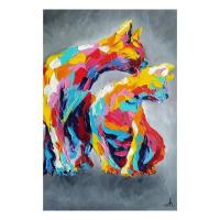 ราคา Modern Abstract Animal Art ภาพวาดสีน้ำมันบนผ้าใบของสุนัขช้างยีราฟ โปสเตอร์ศิลปะตกแต่งผนังสำหรับห้องนั่งเล่น ช่วยเพิ่มการตกแต่งบ้านของคุณ1007 (20591194271)