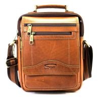 ราคา Chinatown Leather กระเป๋าผู้ชาย หนังแท้ สะพาย หนังวัวแท้ ขนาด ipad2 3 หูจับฝายาวสีแทน (15518437159)