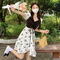 ราคา HengShanYuan ชุดเดรสลายดอก ภาษาฝรั่งเศส เดรสออกงานหรูๆ วินเทจ ชุดสาวอวบ ประกบ เดรสสาวอวบอ้วน หวาน ชุดเวียดนาม คอเหลี่ยม ชุดเดรสน่ารักๆ เดรสทรงเอ เสื้อผ้าแฟชัน2022 (17334838239)