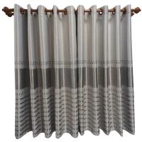 ราคา ผ้าม่านหน้าต่าง ผ้าม่านประตู เจาะห่วงตาไก่สำเร็จรูป ทูโทนปั๊มลาย (18529258598)