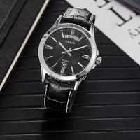 ราคา นาฬิกา Casio แท้100 รุ่น MTP 1381L 1A นาฬิกาผู้ชายสายหนังสีดำ ของแท้ 100 รับประกันสินค้า1ปีเต็ม (16318509845)