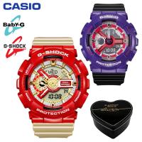 ราคา G Shock Baby G GA110 BA110 ชายและหญิงคู่กีฬานาฬิกากันน้ำและกันกระแทกเวลาโลกนำหน้าจอแสดงผลคู่ 4 ปีรับประกันสากล BA 110NC 6A GA 110CS 4A (19648430546)