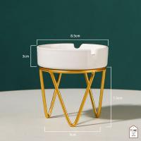 ราคา ที่เขี่ยบุหรี่ MH 113 เนื้อเซรามิคมันเงาอย่างดี ขาตั้งสีทอง ล้างทำความสะอาดง่าย ที่เขี่ยบุหรี่ (14509608512)