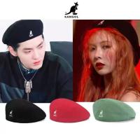 ราคา Kangol Black Kangaroo Beret Mens And Womens Summer Thin Hat Womens Trendy Ins Retro Anti Wearing Hat (20518693320)