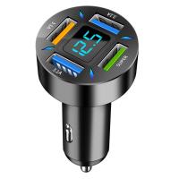 ราคา 66W 4พอร์ตที่ชาร์จแบตในรถ PD QC 3 0 USB Type C Car Charger ชาร์จเร็วสำหรับ HUAWEI Xiaomi Samsung iPhone 15 14ที่ชาร์จโทรศัพท์ในรถยนต์ (20755177948)