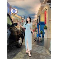 ราคา Jisoo Mom1 พร้อมส่ง S 4XL dress เดรส เดรสยาว เดรสสีฟ้า เดรสใส่วันแม่ เดรสใส่ไปงานแต่ง เดรสสาวอวบ เดรสสีพื้น เดรสผ้าหน้า เรียบหรูดูดี ชุดใส่วันแม่ ชุดสีฟ้า ชุดสาวอวบ ชุดกระโปรง (19971822267)