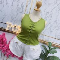 ราคา เสื้อครอปสาวอวบ อก38 48 ยาว19 สานด้านหน้า น่ารักเซ็กซี่มาก รุ่นกล้ามสานหน้า (19720180366)