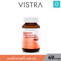 ราคา ล็อตใหม่ล่าสุด Exp 19 02 2025 VISTRA Acerola Cherry 1000 mg Citrus Bioflavonoids Plus วิสทร้า อะเซโรล่าเชอร์รี่ ขนาด 60 แคปซูล (17168601060)