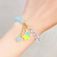 ราคา สร้อยข้อมือ กำไลแขนคริสตัล V4 กำไล1 เส้น 2สี จี้การ์ตูนน่ารักๆ สายยืดตามข้อมือ พร้อมส่งจากไทย (18237364344)