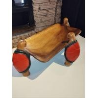 ราคา ถาดไม้แกะสลักรูปตะพาบน้ำ ถาดเสริฟ ถาดใส่ผลไม้ ถาดเอนกประสงค์สี่เหลี่ยมใหญ่ กว้าง 8 ยาว 14 นิ้ว สีสันสวยงาม แข็งแรง (17441027111)