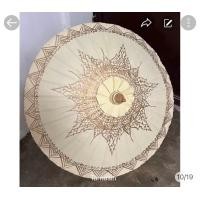 ราคา ร่มเคลือบน้ำมัน สีขาว ร่มออเจ้า ร่ม ร่มล้านนา ร่มเพ้นท์ลาย ร่มภาคเหนือ ร่มล้านนา ร่มเชียงใหม่ ขนาด 17นิ้ว ลายไทย (21242326017)