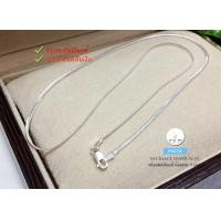 ราคา สร้อยคอเงินแท้92 5 ลาย Snake แบนตัดลาย งานอิตาลี หน้ากว้าง 1 5 มิล ยาว 18 20 นิ้ว (12497099272)