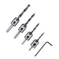 ราคา ชุดบิต HSS Countersink Drill ที่เจาะรูไม้ดอกสว่านเจาะรูขนาด3มม 6มม 4ชิ้น ชุดที่ลบเหลี่ยมมุมงานไม้เจาะรูสกรูเจาะ (20803763301)
