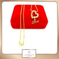 ราคา สร้อยคอทอง ลายกระดูกงู ห้อยจี้หัวใจ ประดับเพชร น้ำหนัก2สลึง ยาว18นิ้ว ชุบทองคำแท้ 24K สินค้าขายดีพร้อมส่ง ชุบเศษทองเยาวราช (1383474874)
