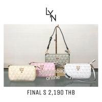 ราคา lyn Final S กระเป๋าถือ สะพายไหล่ ทรงพอชสีเหลือง เทา ชมพู เขียว (16327413254)